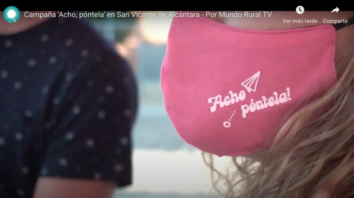 VDEO  Acho pntela la campaa de San Vicente de Alcntara a favor del uso de la mascarilla