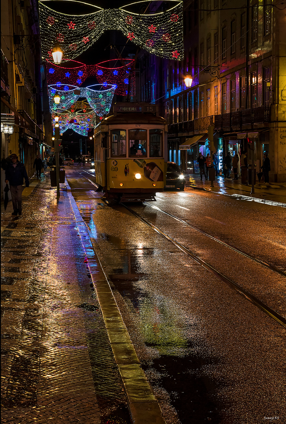 Lisboa, tranvía, navidad